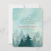 Nieuwsneeuwbos met de moderne Waterverf Kerstwinte Feestdagenkaart (Voorkant)