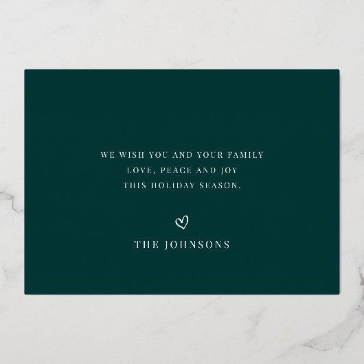 Nieuwsneeuwbos met de moderne Waterverf Kerstwinte Folie Feestdagenkaart (Achterkant)