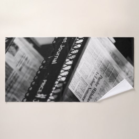 NIEUWSPAPERS OP DE WALSTREET JOURNAL RACK BADHANDDOEK (Badhanddoek)