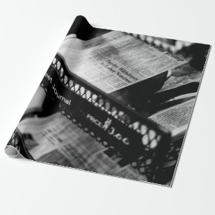 NIEUWSPAPERS OP DE WALSTREET JOURNAL RACK CADEAUPAPIER