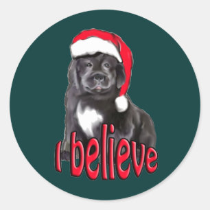 Nieuwspuppy Kerstmis Ronde Sticker