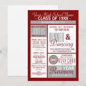 Nieuwsstijl High School Reunion Kaart (Voorkant / Achterkant)