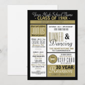 Nieuwsstijl High School Reunion Kaart (Voorkant / Achterkant)