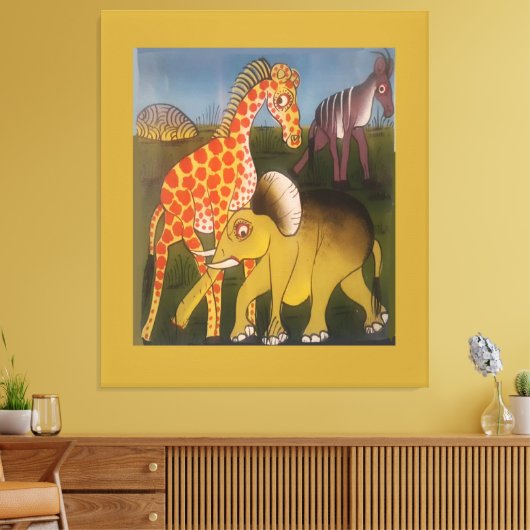 Nieuwste Afrikaanse olifant Canvas Afdruk (Insitu (Woonkamer))