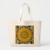 Nieuwste Afrikaanse Traditionele Zonnebloem Art Pr Grote Tote Bag (Voorkant)