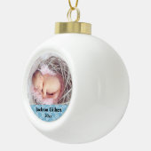 Nieuwste Baby eerste kerstfeestdag foto Keramische Bal Ornament (Rechts)