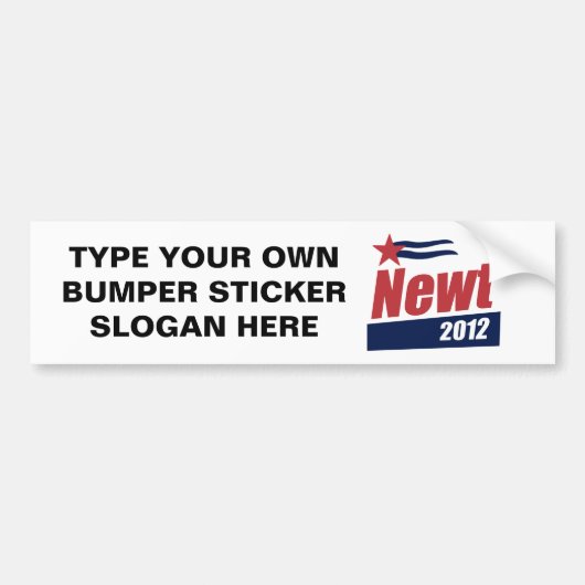 Nieuwste banner 2012 bumpersticker (Voorkant)