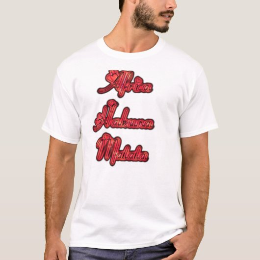 Nieuwste beroemde Afrika Hakuna Matata Brand Tshir T-shirt (Voorkant)