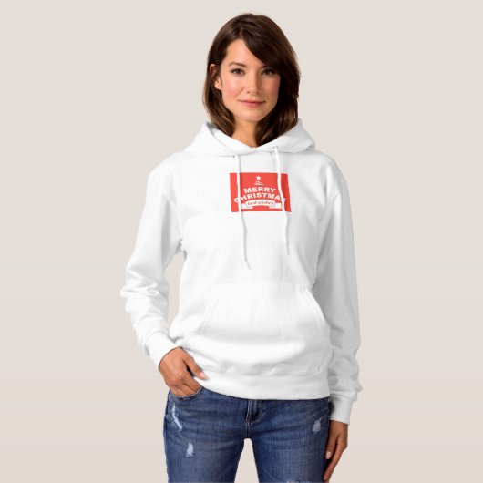 Nieuwste beste wensen voor Christmas Monogram Hood Hoodie (Voorkant volledig)