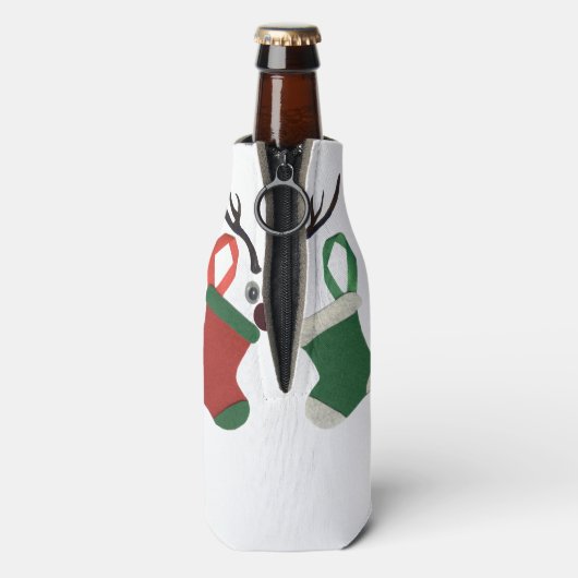 Nieuwste beste wensen voor kerstmis flesjeskoeler (Fles Achterkant)