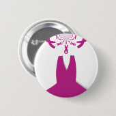 Nieuwste borstkankerwaarschuwing lint ronde button 5,7 cm (Voorkant /achterkant)