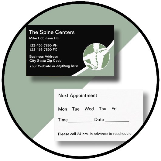 Nieuwste Chiropractor Afspraak Visitekaartjes