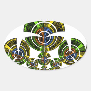 Nieuwste edgy Afrikaanse Maasai Tribal cultuur pat Ovale Sticker