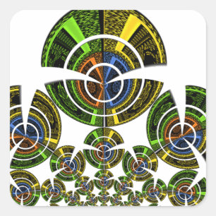 Nieuwste edgy Afrikaanse Maasai Tribal cultuur pat Vierkante Sticker
