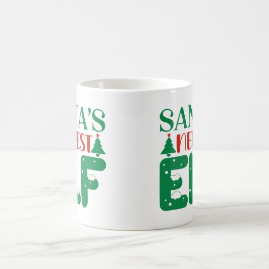 Nieuwste Elf van Santa Koffiemok (Center)