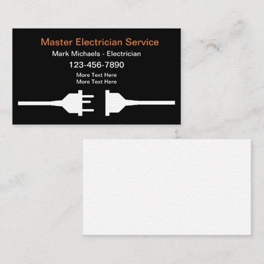 Nieuwste evolutie van het Visitekaartje van de ele (Voorkant / Achterkant)