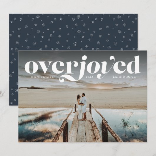 Nieuwste fotokaart voor kerstvakantie feestdagenkaart (Voorkant / Achterkant)