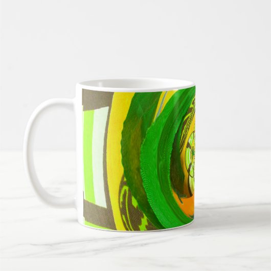 Nieuwste gele rozenontwerp koffiemok (Links)