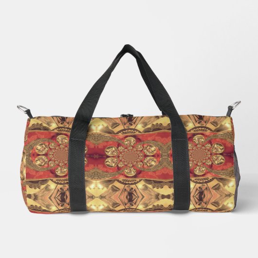 Nieuwste Golden Red African Print Art Design Plunjezak (Voorkant)