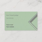 Nieuwste groene geometrische driehoeksvormen visitekaartje (Achterkant)