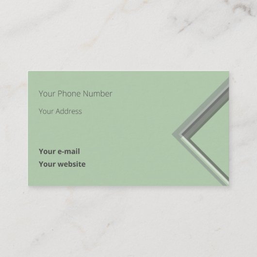 Nieuwste groene geometrische driehoeksvormen visitekaartje (Achterkant)