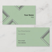 Nieuwste groene geometrische driehoeksvormen visitekaartje (Voorkant / Achterkant)