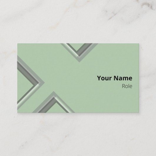 Nieuwste groene geometrische driehoeksvormen visitekaartje (Voorkant)