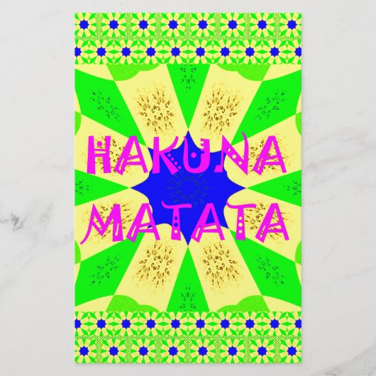 Nieuwste Hakuna Matata: prachtig wonderbaarlijk de Briefpapier (Voorkant)
