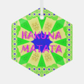 Nieuwste Hakuna Matata: prachtig wonderbaarlijk de Glas Ornament (Voorkant)