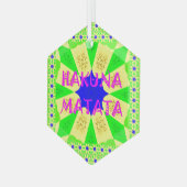 Nieuwste Hakuna Matata: prachtig wonderbaarlijk de Glas Ornament (Voorkant links)