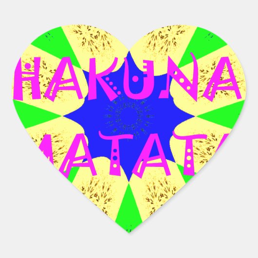 Nieuwste Hakuna Matata: prachtig wonderbaarlijk de Hart Sticker (Voorkant)