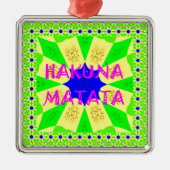Nieuwste Hakuna Matata: prachtig wonderbaarlijk de Metalen Ornament (Voorkant)