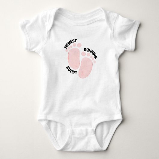 nieuwste hardloopmaatje baby body romper (Voorkant)