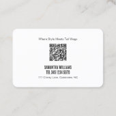 Nieuwste hond Grooming Custom QR Visitekaartje (Achterkant)