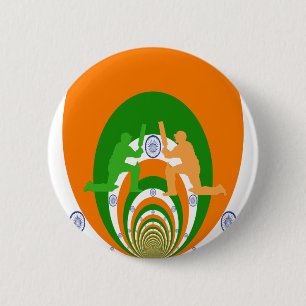 Nieuwste Indiase cricketideeën Ronde Button 5,7 Cm
