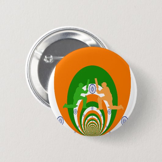 Nieuwste Indiase cricketideeën Ronde Button 5,7 Cm (Voorkant /achterkant)
