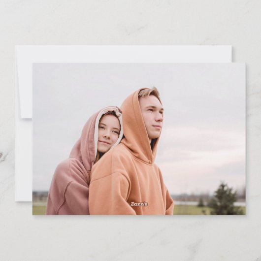 Nieuwste jaar schamel kerstfoto donkere Humor Feestdagenkaart (Achterkant)