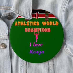 Nieuwste Kenya Athletics Lovers Ronde Button 6,0 Cm