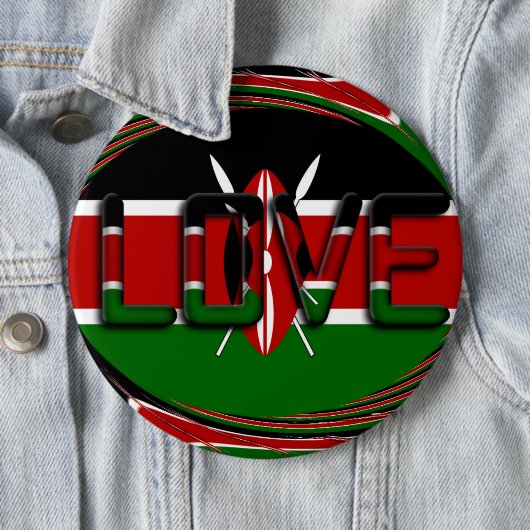 Nieuwste Kenya Pinback-Button Ronde Button 6,0 Cm (In situ)