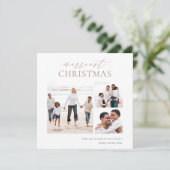 Nieuwste kerst met kerst Elegant 3 Foto Collage Feestdagenkaart (Staand voorkant)
