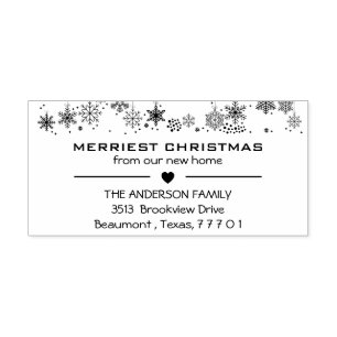 Nieuwste kerst van ons nieuwe thuisadres rubberstempel