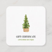 Nieuwste kerstboomversie van Waterverf Kortingskaartje (Voorkant)