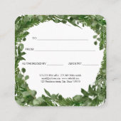 Nieuwste kerstboomversie van Waterverf Kortingskaartje (Achterkant)