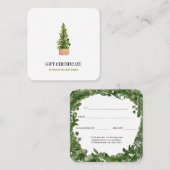 Nieuwste kerstboomversie van Waterverf Kortingskaartje (Voorkant / Achterkant)