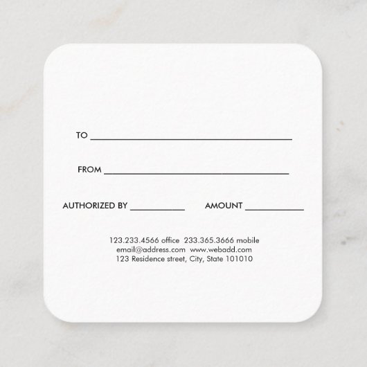 Nieuwste kerstboomversie van Waterverf Kortingskaartje (Achterkant)