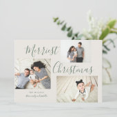 Nieuwste kerstdag 3 Foto collage Feestdagenkaart (Staand voorkant)