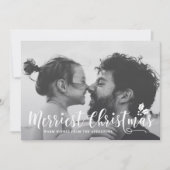 Nieuwste kerstdag Moderne kalligrafie II Feestdagenkaart (Voorkant)