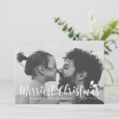 Nieuwste kerstdag Moderne kalligrafie II Feestdagenkaart (Staand voorkant)