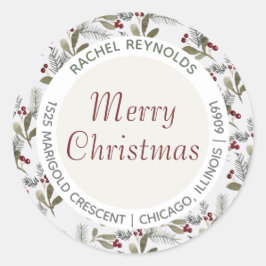 Nieuwste kerstenvelop in het land (20) ronde sticker