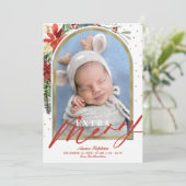 Nieuwste kerstfeest Baby Feestdagenkaart (Staand voorkant)